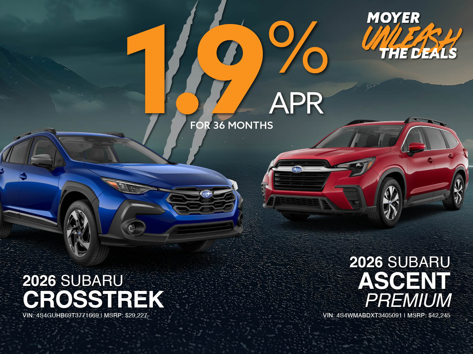 crosstrek & ascent banner
