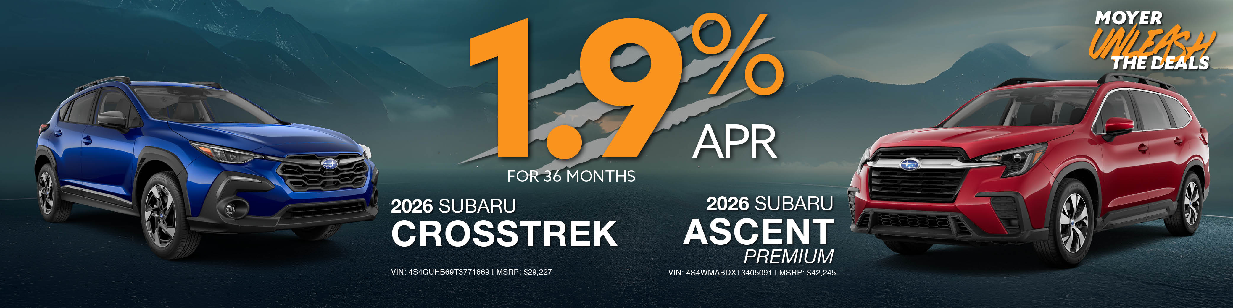 crosstrek & ascent banner