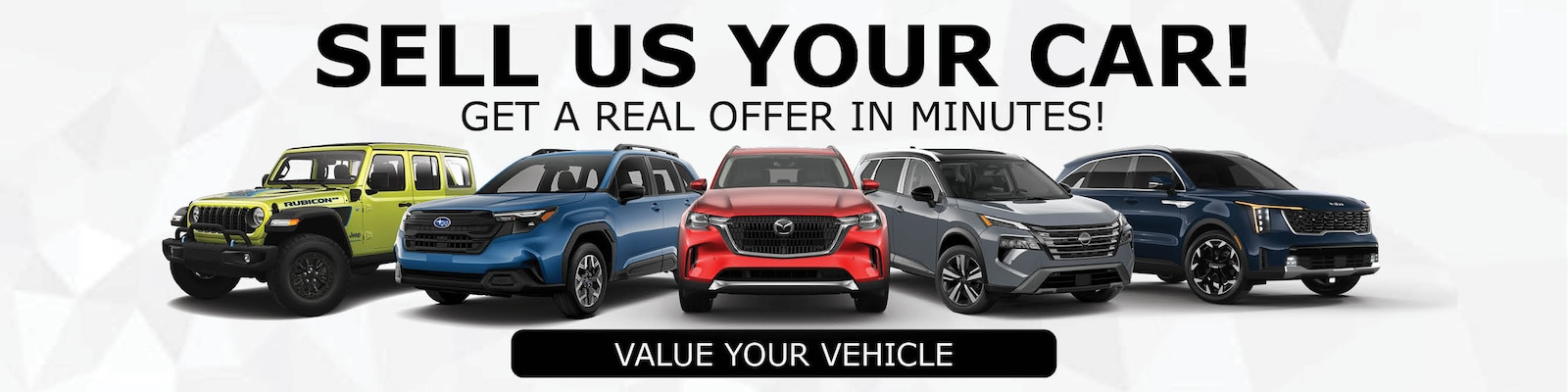 Sell us your car! banner