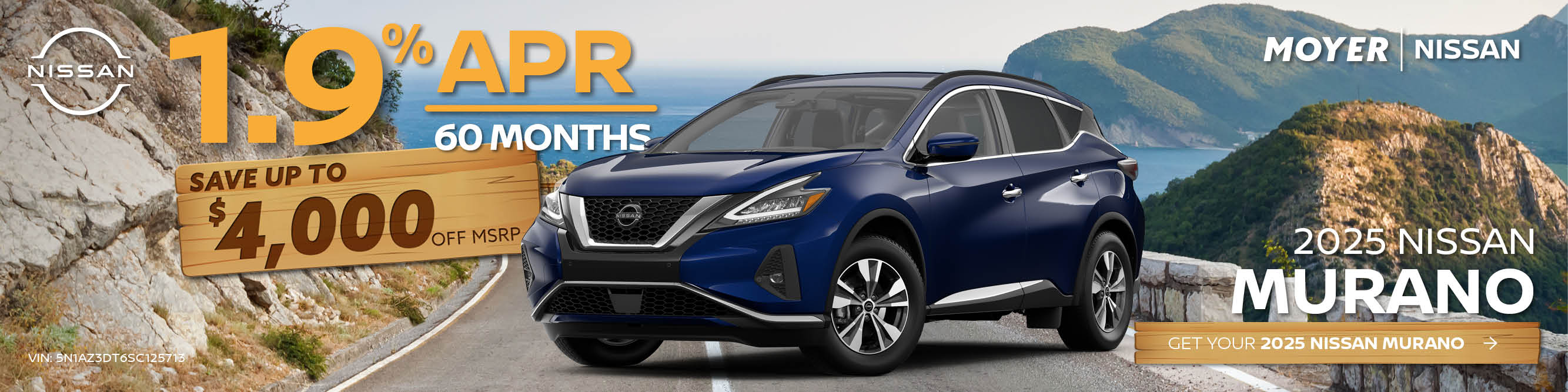 1.9% on Murano and 4,000 off msrp banner