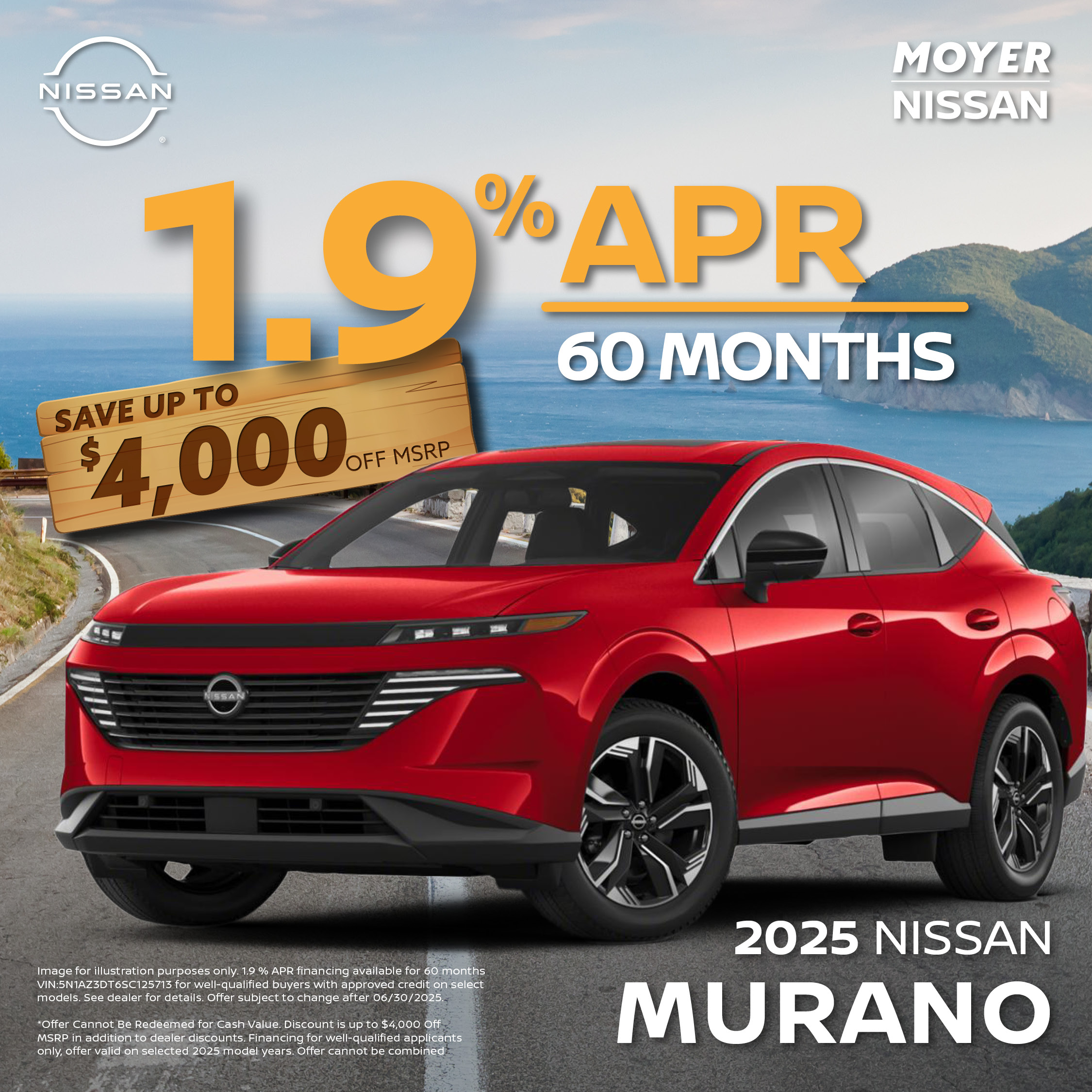1.9% on Murano and 4,000 off MSRP banner