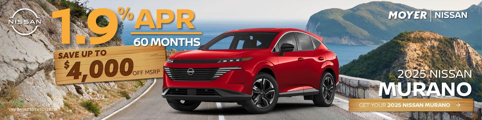 1.9% on Murano and 4,000 off msrp banner