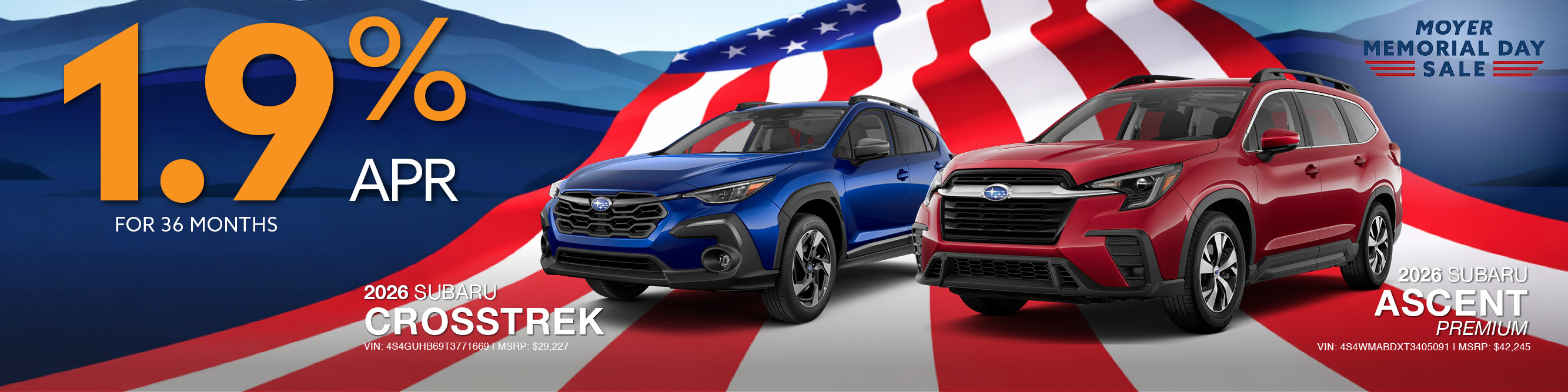 crosstrek & ascent banner