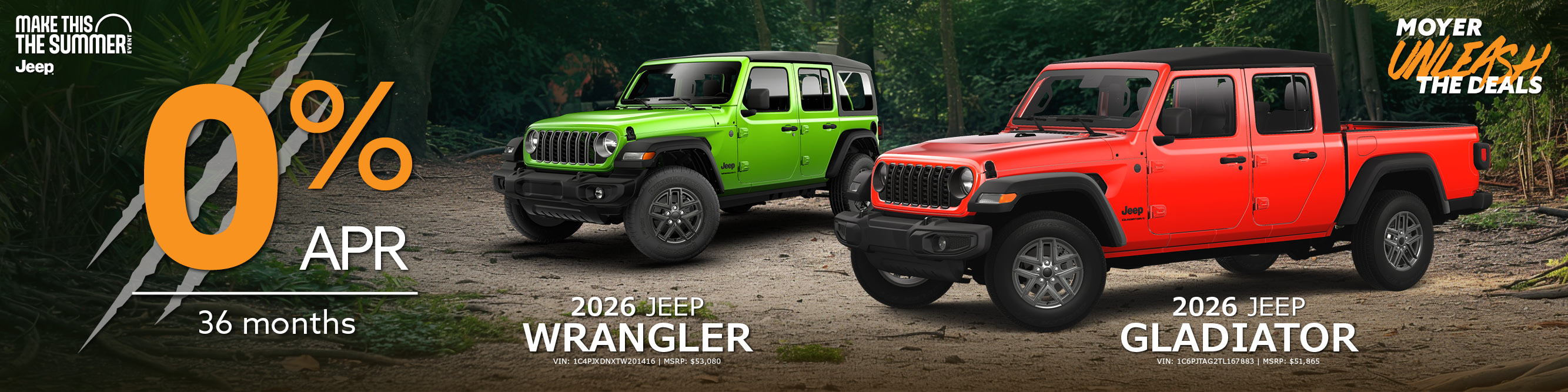 wrangler & gladiator banner