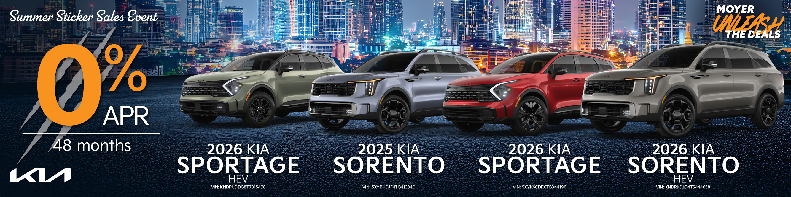 sportage & Sorento banner