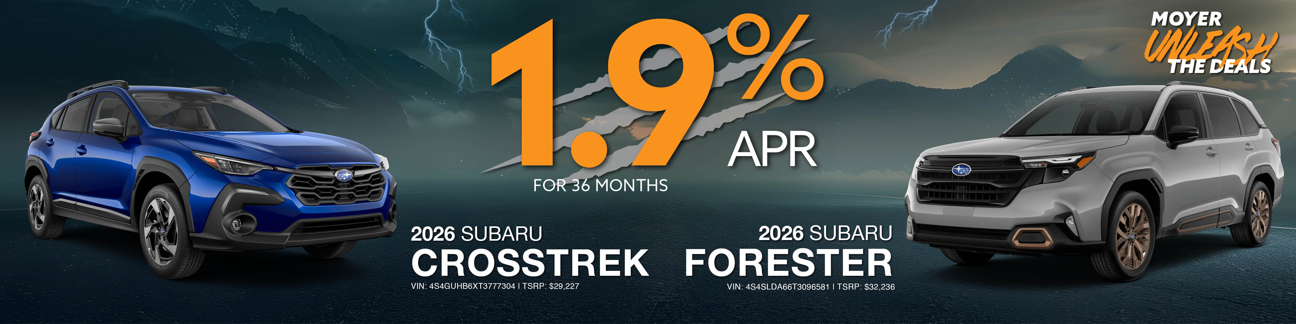 crosstrek & forester banner