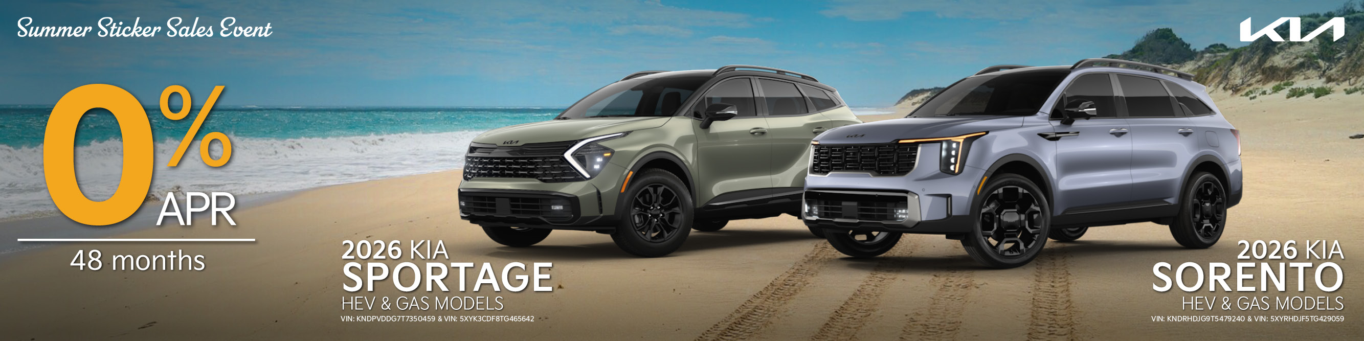 sportage & Sorento banner